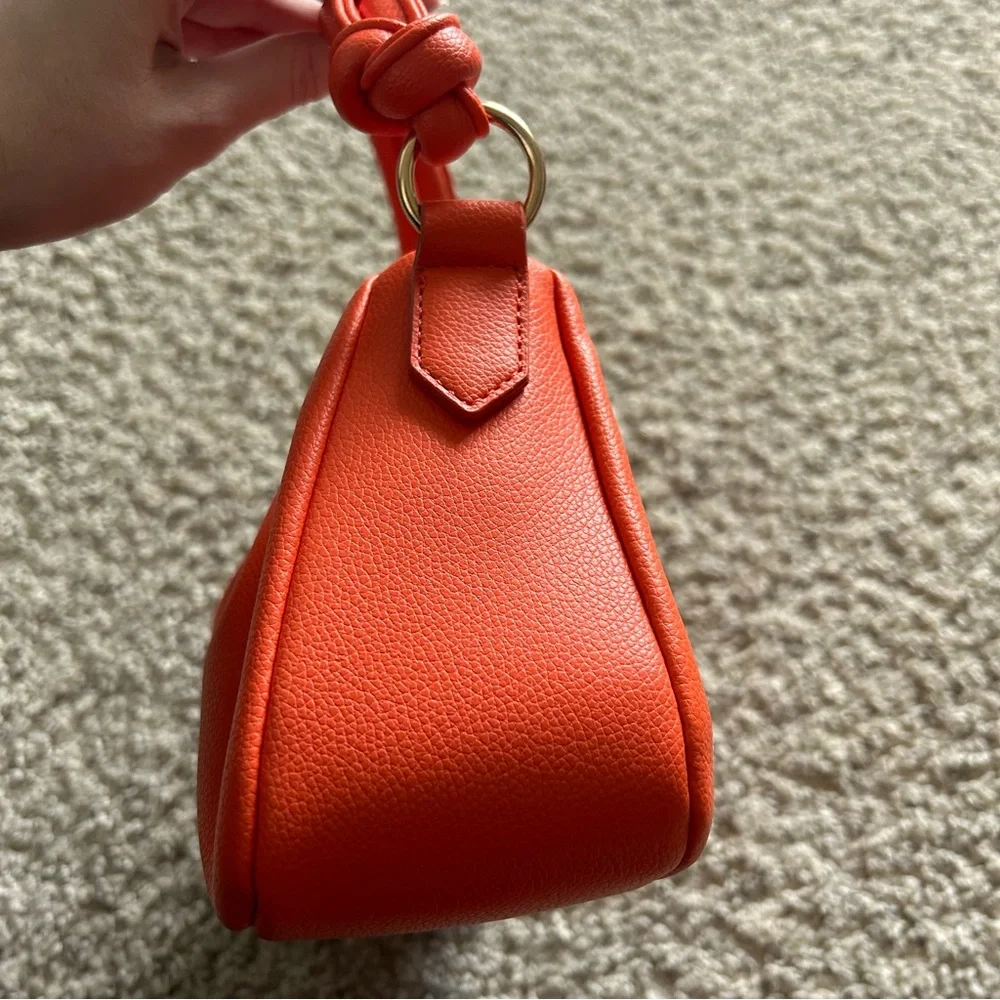 Orange puff baguette handbag - Picture 5 of 5